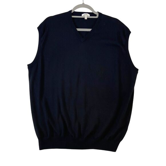 Peter Millar Other - Peter Millar Merino Wool Sweater Vest Men XL Black V-Neck Knit Golf Quiet Luxury